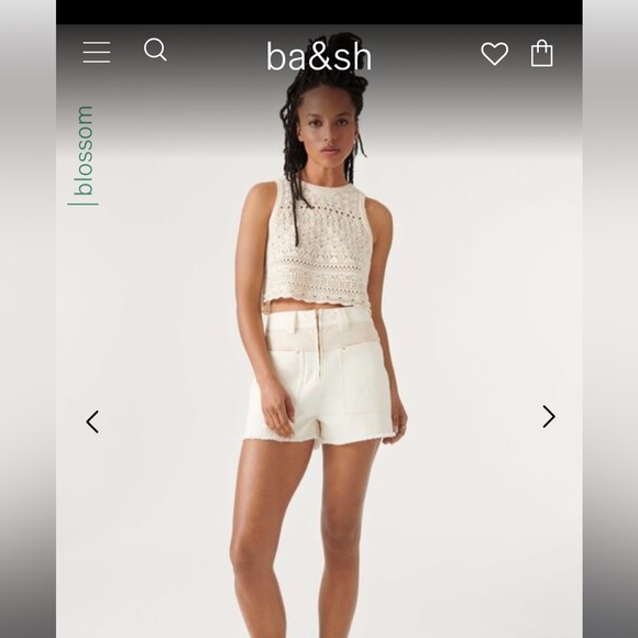 ba&sh Cream Crochet Sleeveless Top - Picture 7 of 12